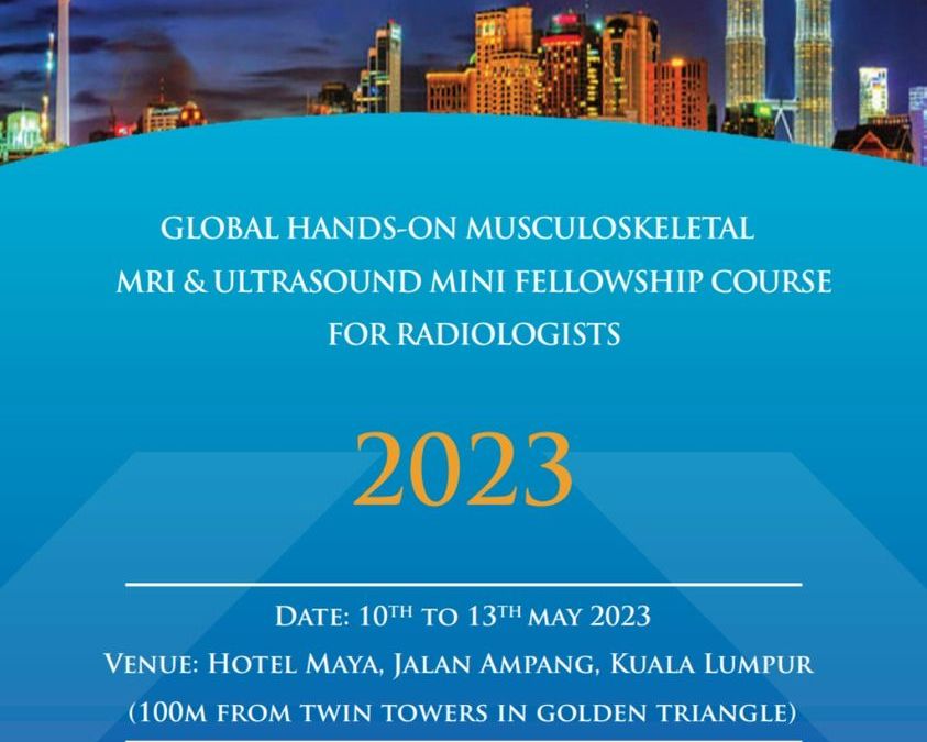 Esaote will be at The Global Hands-on Musculoskeletal MRI and Ultrasound Mini Fellowship Course for Radiologist from May 10-13, 2023 in Kuala Lumpur, Malaysia.